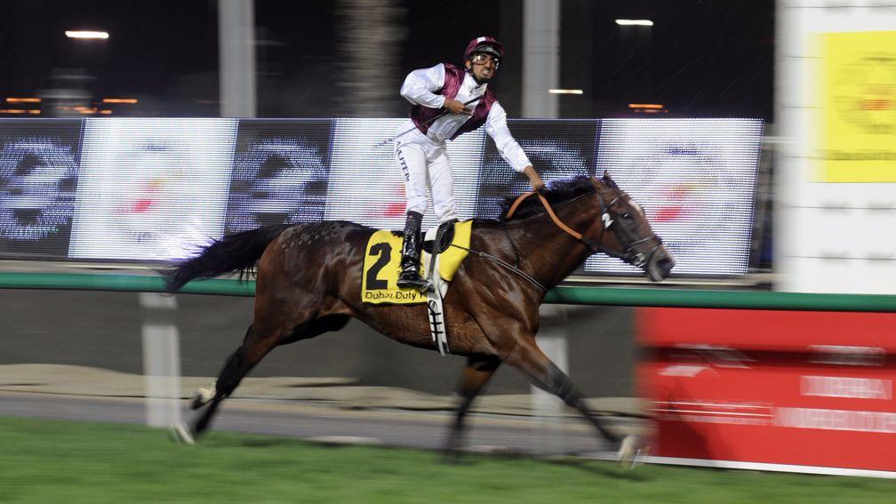 Gladiatorus under Ahmed Ajtebi wins the 2009 Dubai Duty Free