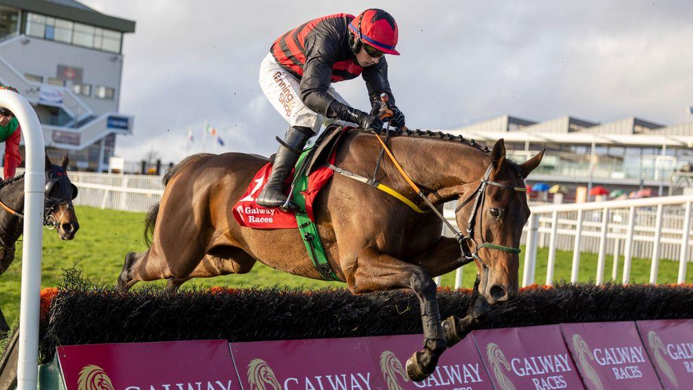 Affordale Fury: on the way to winning his maiden hurdle at Galway