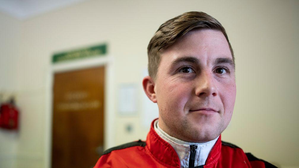 Danny Brock : rode his first ever treble at Lingfield  Pic: Edward Whitaker
