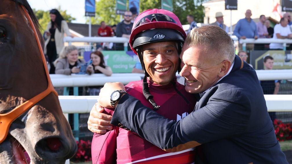Sean Levey and Matt Chapman are all smiles after System's win at Doncaster