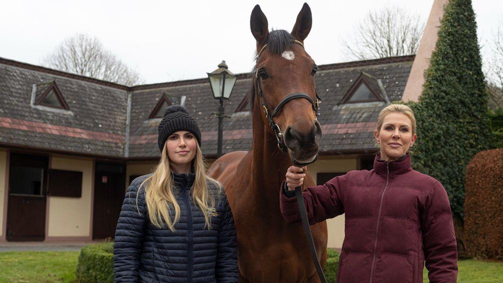 Exultant with Belinda Strudwick (right) and daughter Alexandra at Ballygallon Stud