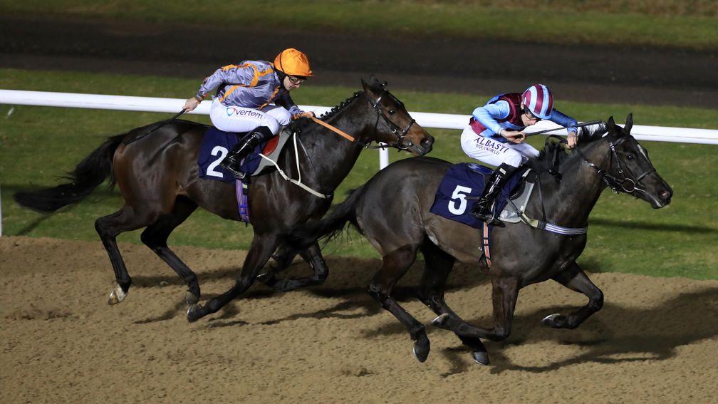 Nortonthorpe Boy in winning action at Wolverhampton in February