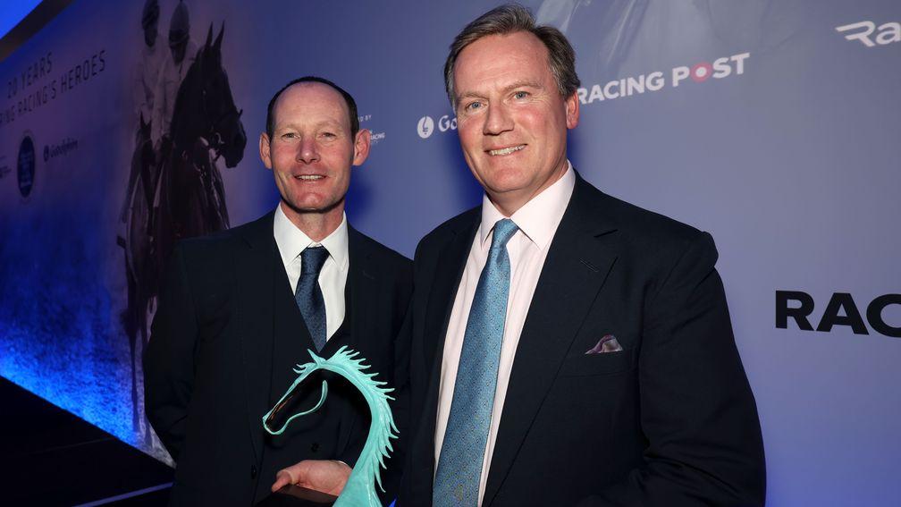 David Porter-Mackrell and Julian Dollar at the Thoroughbred Industry Employee Awards