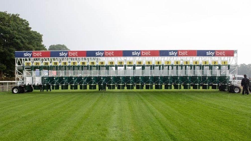 York's new 22-bay set of starting stalls will be used for next year's Ebor