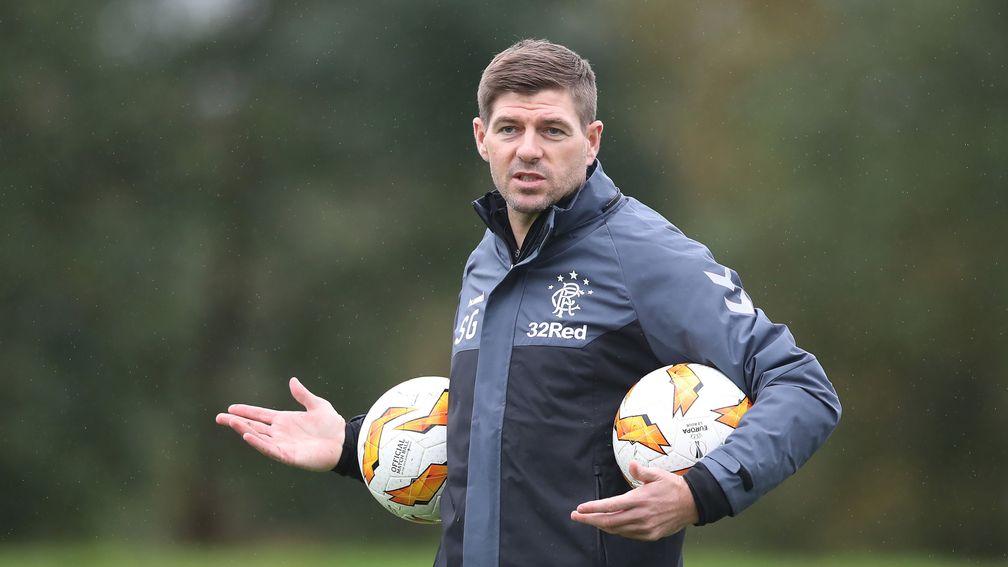 Rangers manager Steven Gerrard is now carrying balls rather than Liverpool
