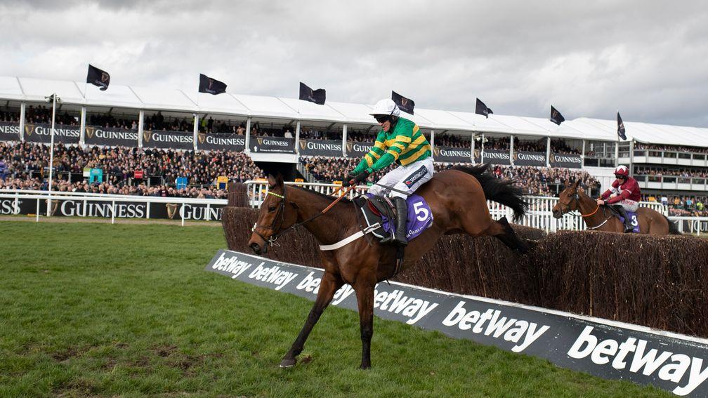 Champ clears the last in the RSA Insurance Novices' Chase