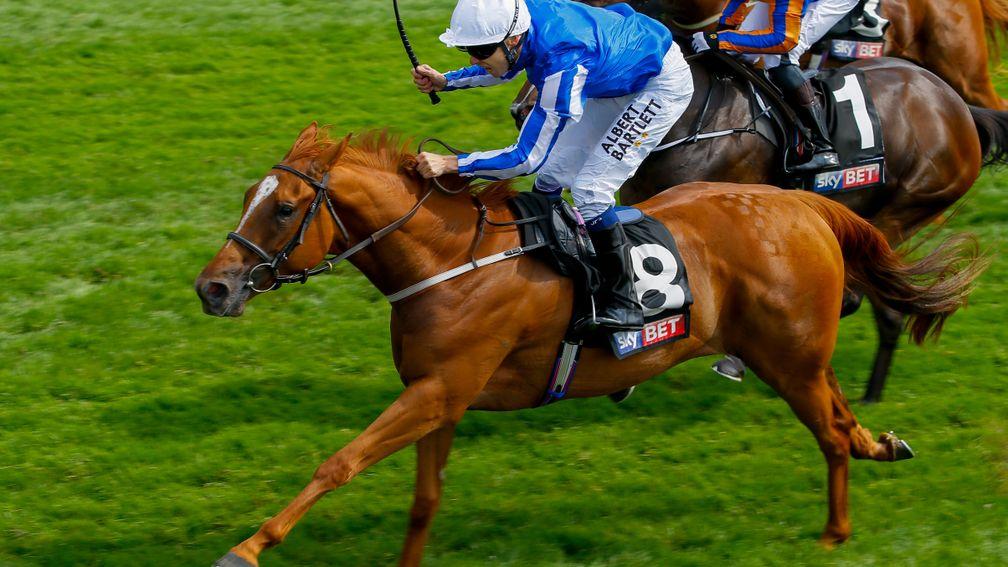 Al Maktoum Cup Arran Scottish Fillies Sprint contender Queen Kindly winning the Lowther Stakes at York last year