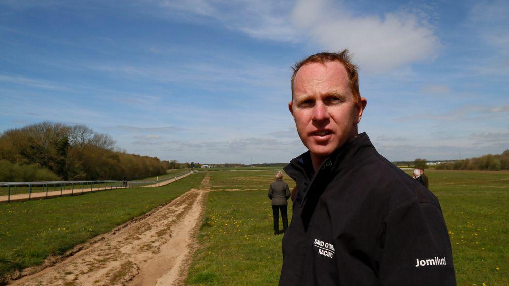 David O'Meara on the gallops at his new yard at Warthill in North Yorkshire