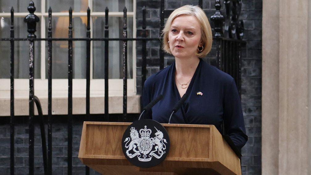 Liz Truss: said she would remain as prime minister while a successor to her was chosen