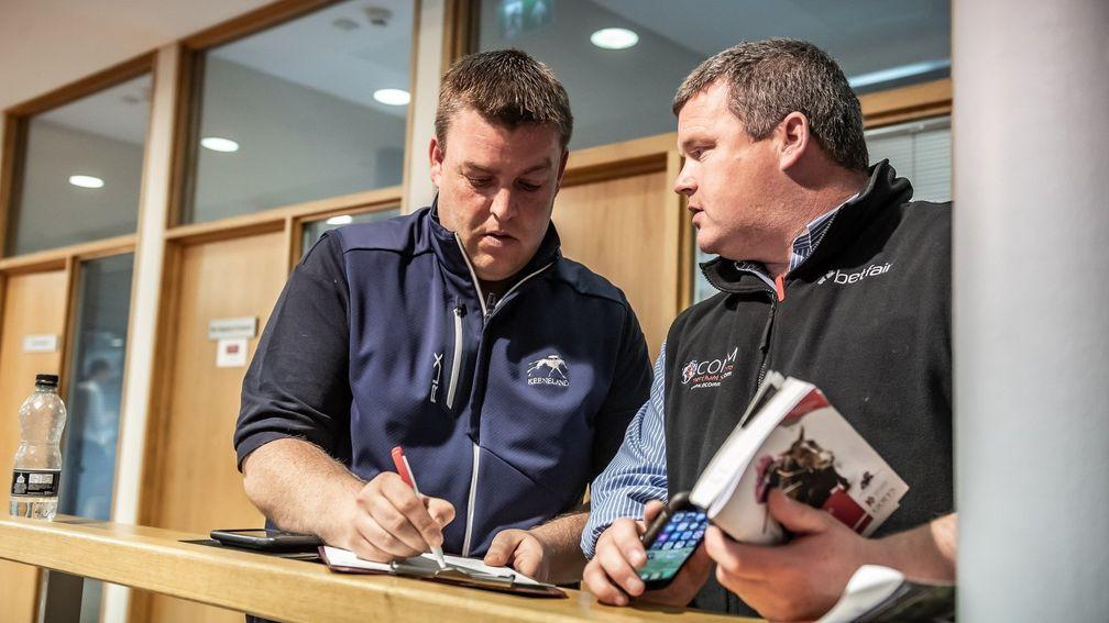 Aidan O'Ryan and Gordon Elliott: leading bloodstock agent and trainer team signed for the £90,000 top lot at Doncaster on Thursday