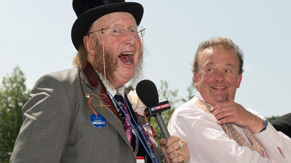John McCririck and Alastair Down on TV duty at Royal Ascot in 2013