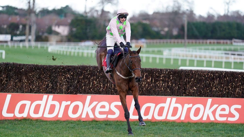 DUBLIN, IRELAND - FEBRUARY 06: Paul Townend riding Chacun Pour Soi clear the last o win The Ladbrokes Dublin Chase at Leopardstown Racecourse on February 06, 2022 in Dublin, Ireland. (Photo by Alan Crowhurst/Getty Images)
