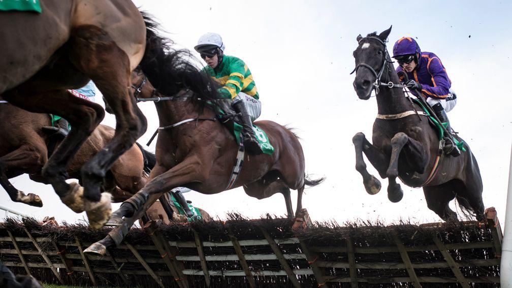 Easy Game (right) nips around the inside under Ruby Walsh