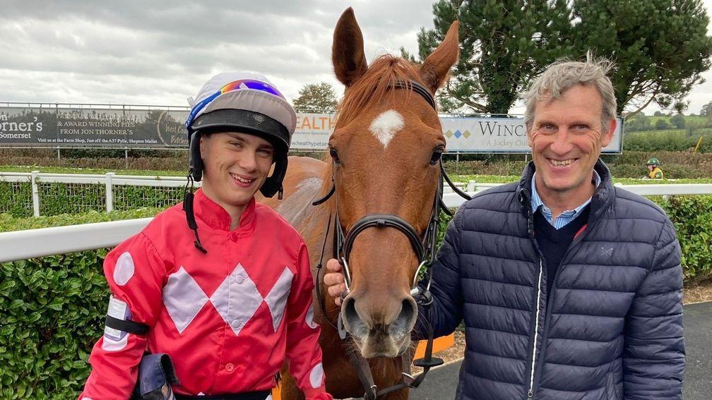 Freddie Gingell pictured with father Dave at Wincanton
