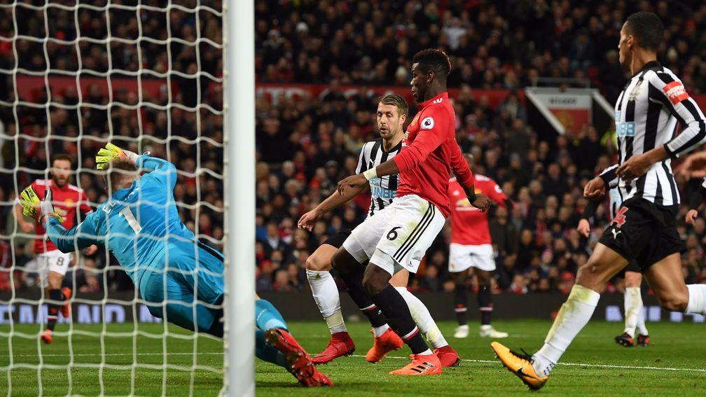 Paul Pogba scored for Manchester United against Newcastle on Saturday