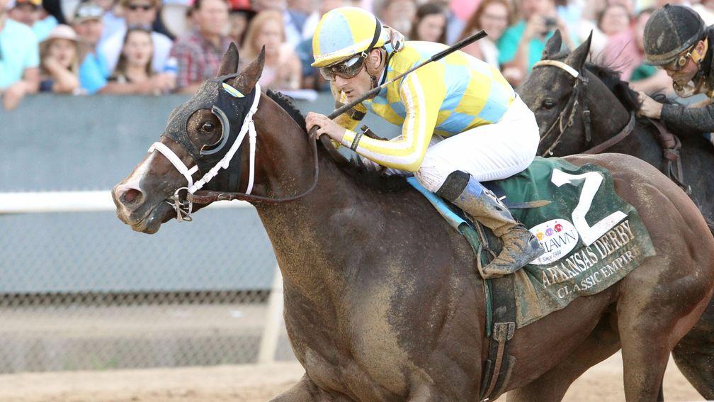 Classic Empire (Julien Leparoux) jumps back into the forefront of the Kentucky Derby picture with victory in Arkansas