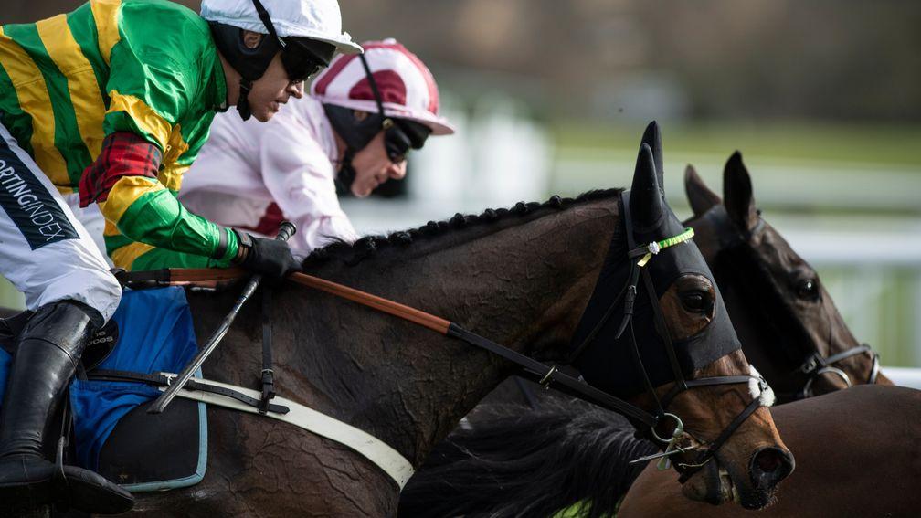 Dame De Compagnie and Barry Geraghty in prime position to strike in the Coral Cup