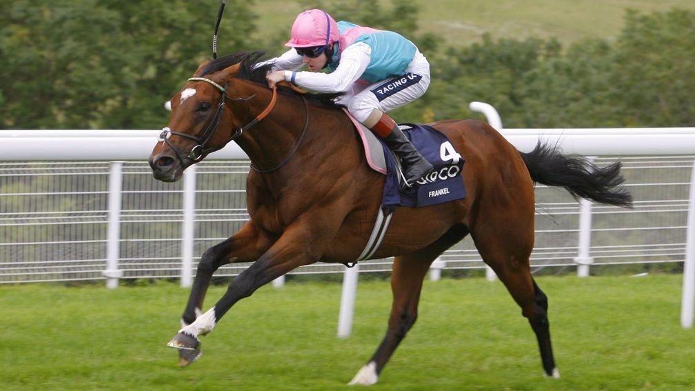 Frankel opens up on the way to success in the 2011 Sussex Stakes at Goodwood