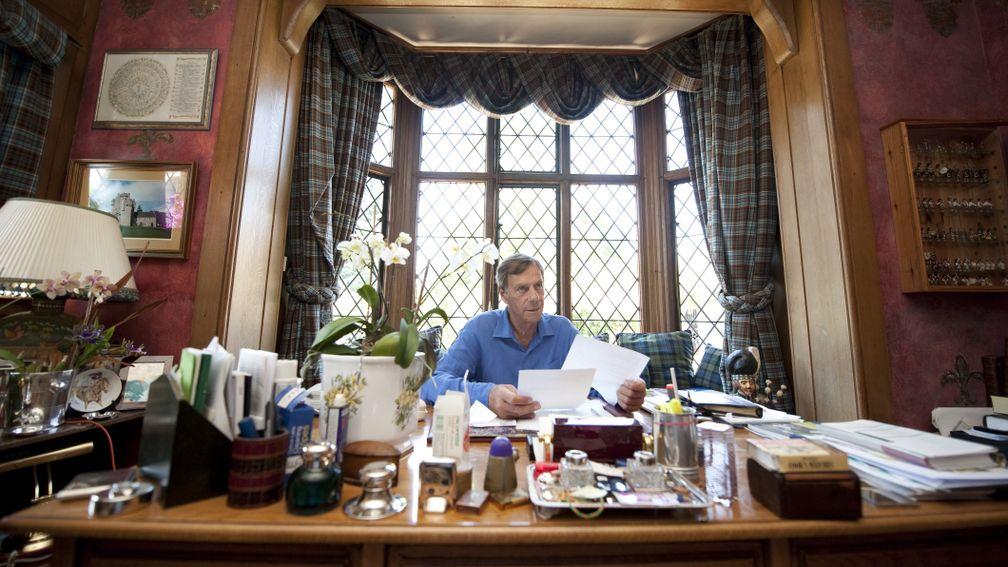 Warren Place,Newmarket 28.6.10 Pic:Edward WhitakerHenry  Cecil in his study at Warren Place