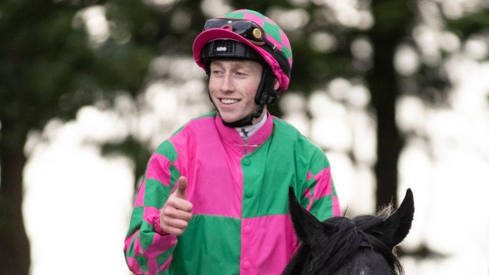 Nathan Crosse: gives a thumbs up after winning at Sligo on Ideal Pal