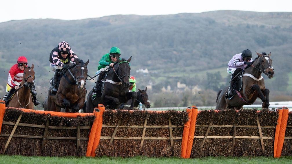 Pentland Hills (right) competing in the 2019 International Hurdle
