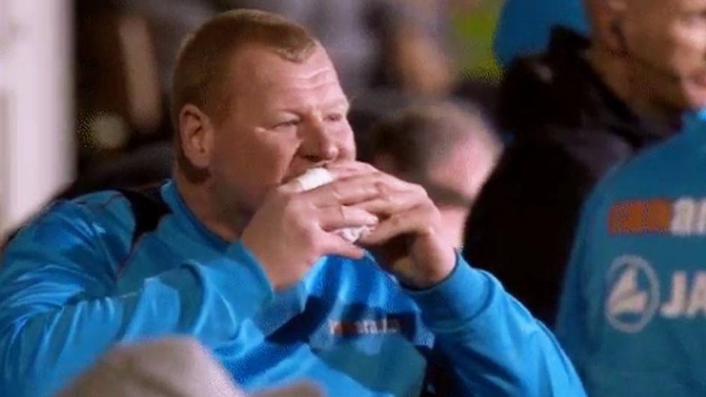 Sun Bets offered 8-1 that Wayne Shaw would eat a pie in the dugout