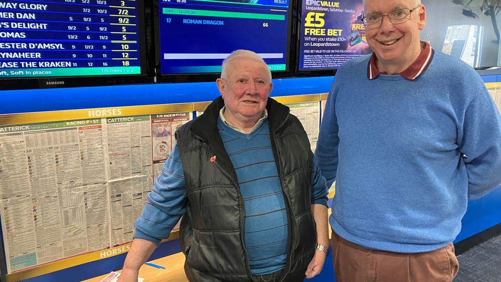 Betting shop friends Paul Jackson (right) and Tony McGough are no fans of affordability checks