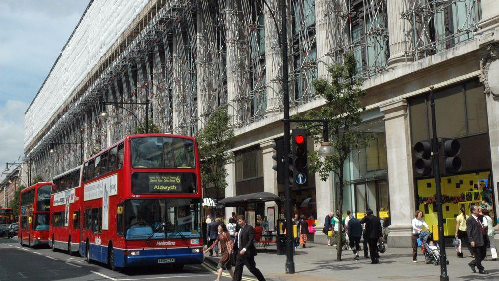City Racing organisers had hoped to see racehorses temporarily replacing buses on London's famous Oxford Street