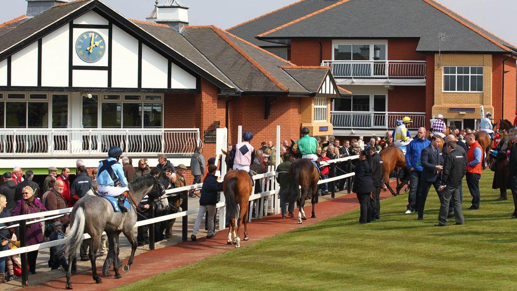 Pontefract paddock: in use for an eight-race card on Sunday