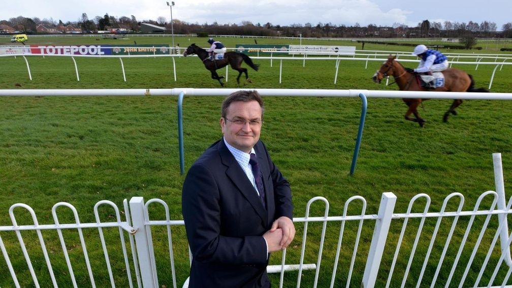 Pictures of Leicester racecourse manager Rob Bracken for Hoofington/Come Dine With Me story