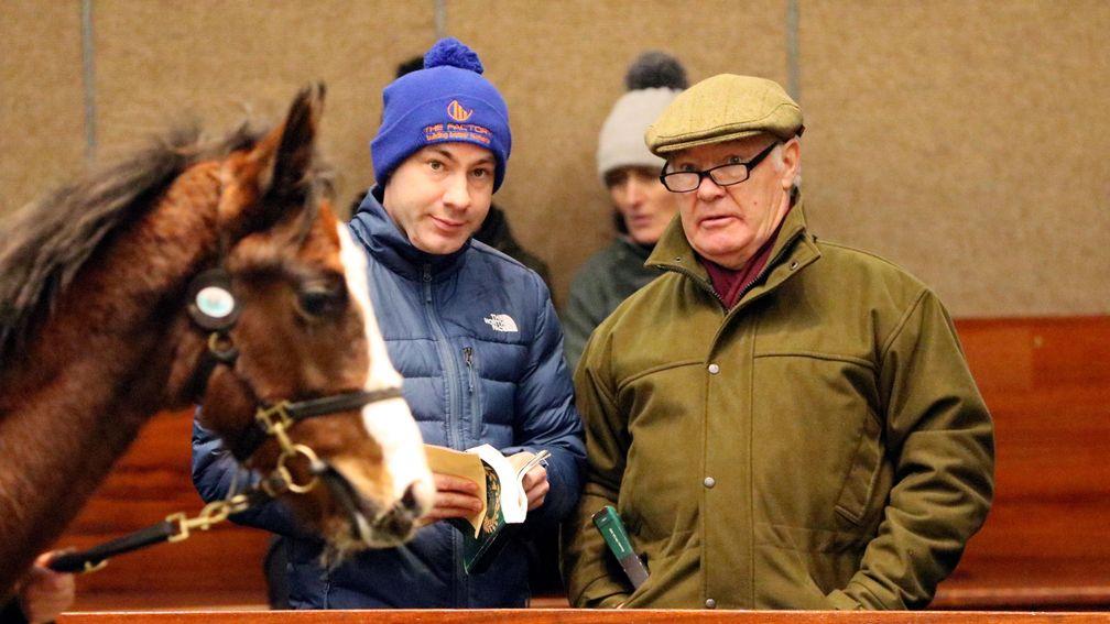 JJ (left) and Richard Frisby in action at Goffs