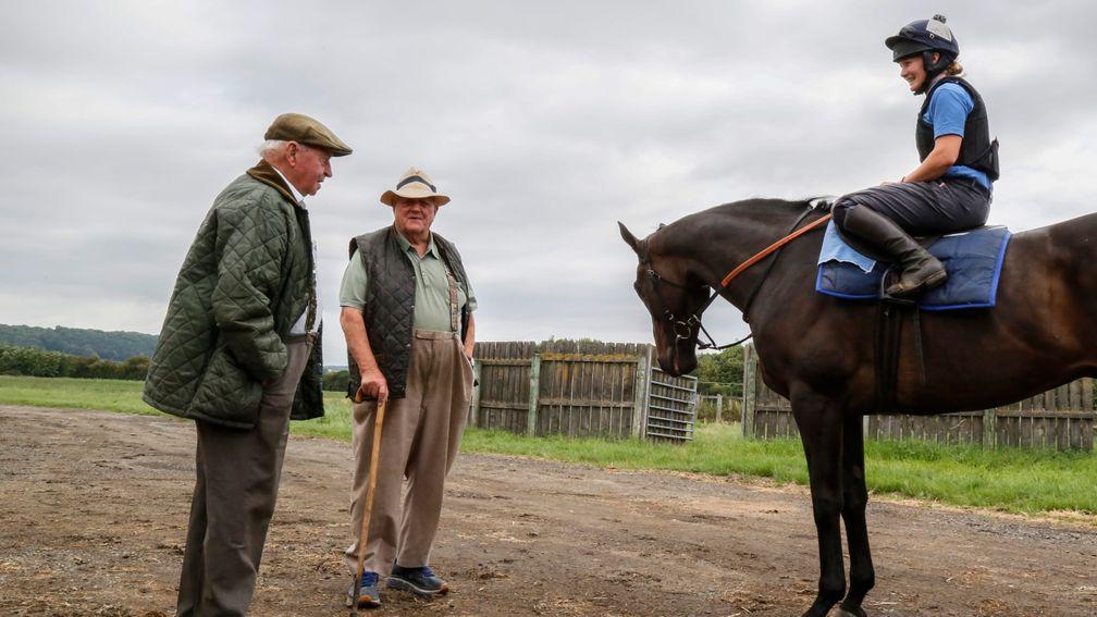 Brothers in arms: Peter and Mick Easterby are both proponents of leaving rear hooves unshod, as is Peter's son and successor at Great Habton, Tim Easterby