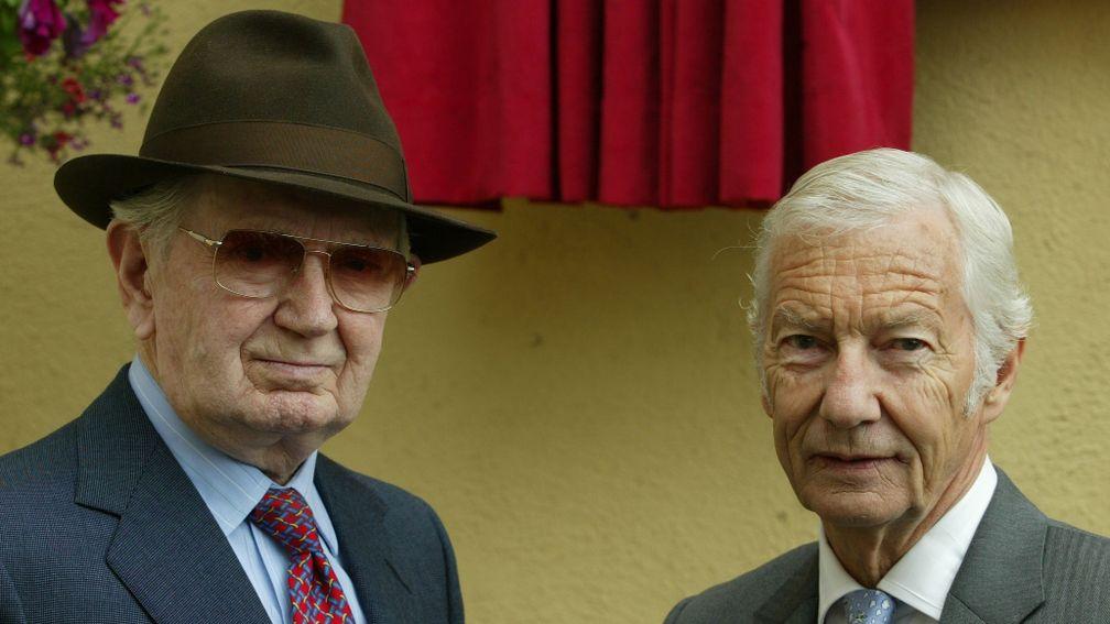 Vincent O'Brien with Lester Piggott (right), who rode many of his great Flat horses