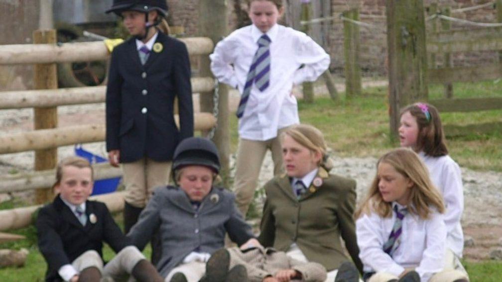 Hollie Doyle (front left) in her formative years at Pony Club