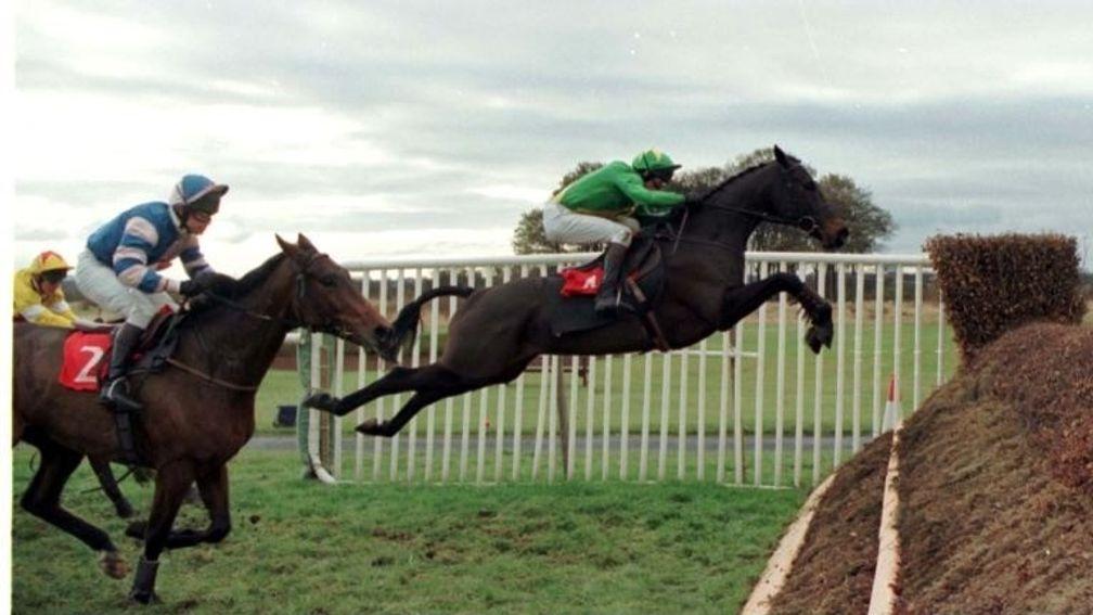 Sparky Gayle puts in a fast leap en route to victory at Newcastle