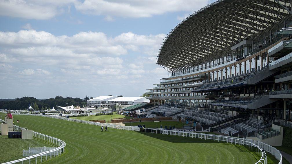 Ascot racecourse is bathed in warm sunlight ahead of the 2019 Royal meeting