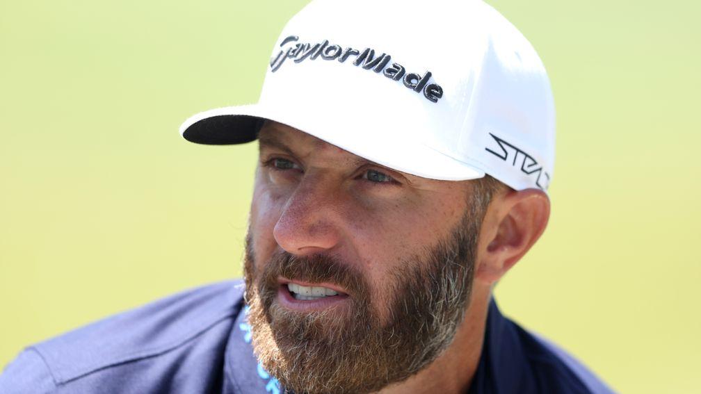 Dustin Johnson has looked a contented man during practice this week