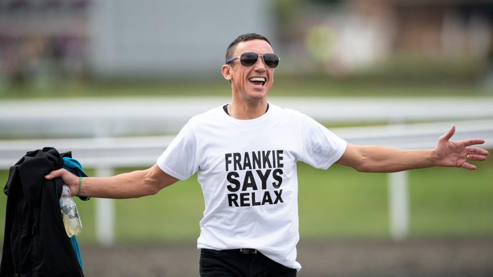 Frankie Dettori arrives at the helicopter to take him to Haydock, before being told the plan was scrapped