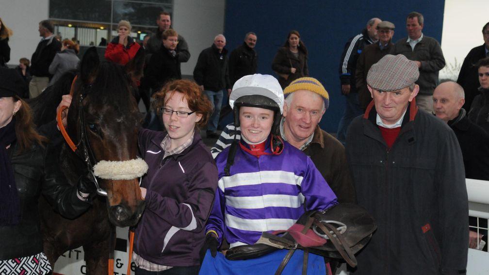 Carries Darling after her Limerick bumper success with Jane Mangan in the saddle; Uncle Billy is far right with Jimmy