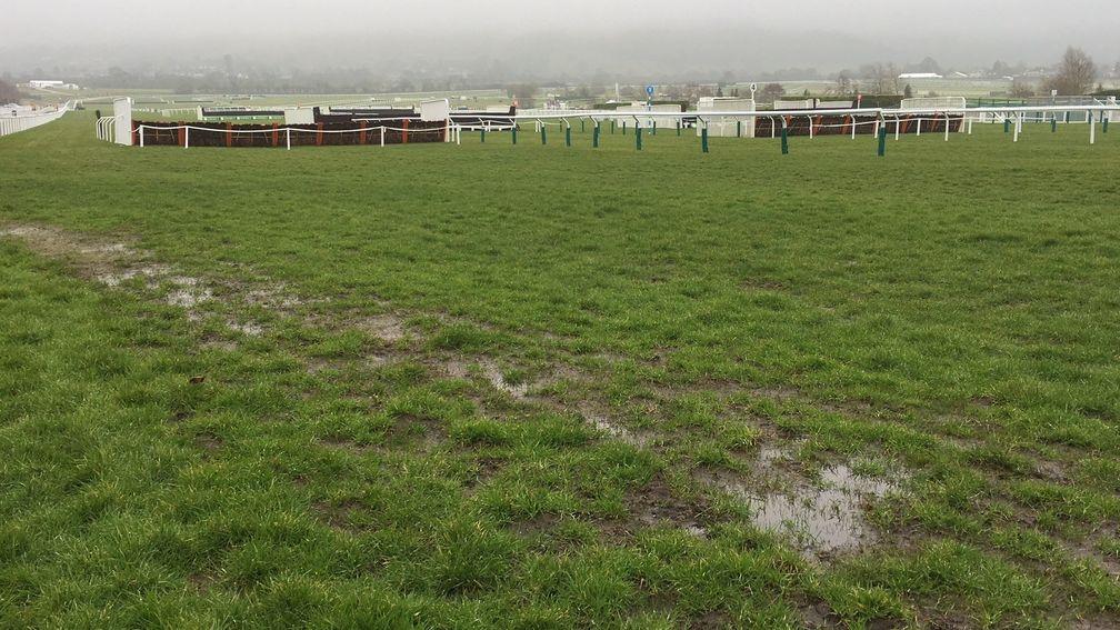 The signs of rain are obvious at Cheltenham on Monday morning
