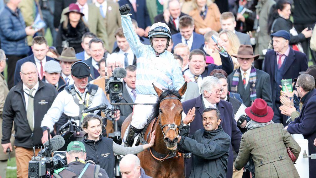 Summerville Boy: Noel Fehily returning to the paddock with arm aloft