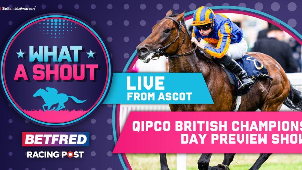 What A Shout: join a top team live from Ascot to bring you the British Champions Day lowdown