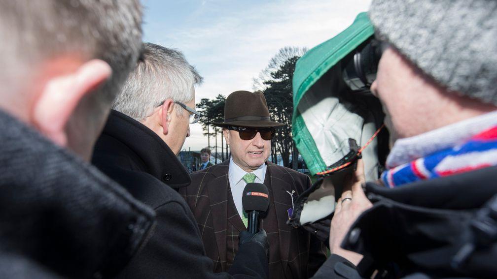 Rich Ricci faces the press after Faugheen's Leopardstown disappointment