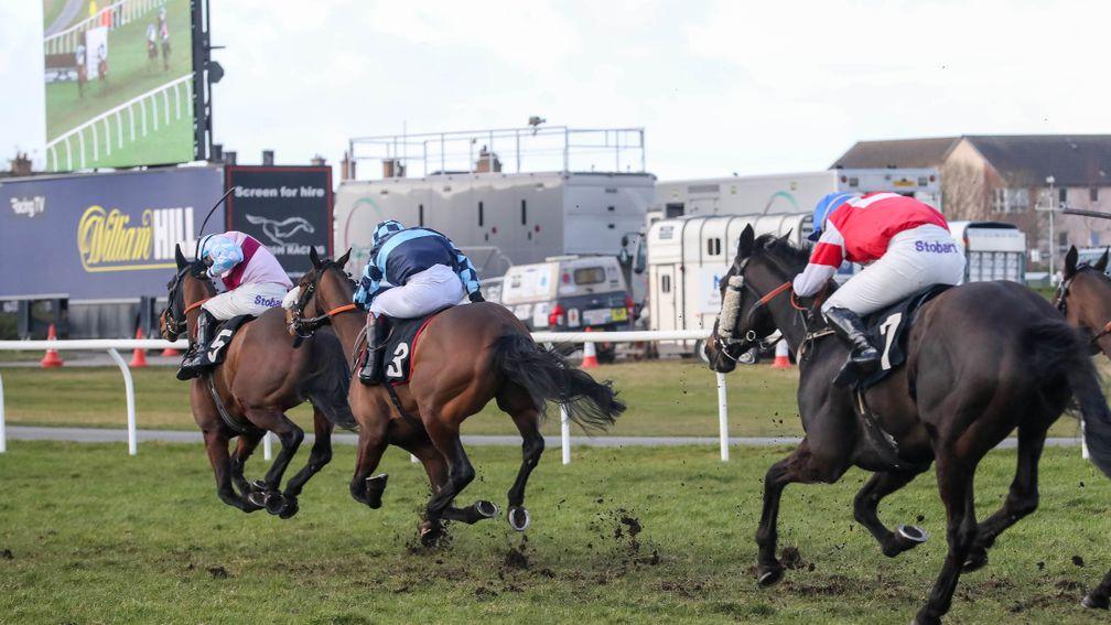 MADE FOR YOU Ridden by Richard Johnson wins at Musselburgh 27/2/20Photograph by Grossick Racing Photography 0771 046 1723