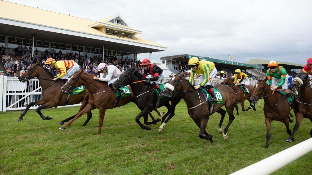 Neptune Rock (left) times it right under Shane Crosse to land the Listed Edmund & Josie Whelan Memorial Listowel Stakes