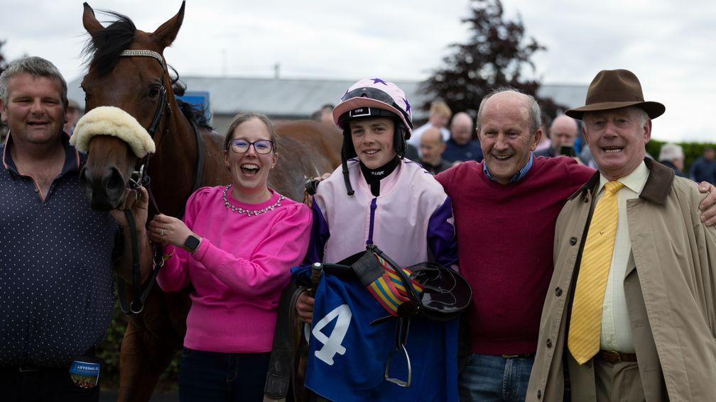 Eugene O'Donnell (second from right) joins the celebrations at Tipperary with daughter Nicola, Sean Bowen, David Hickey (left) and Michael Browne