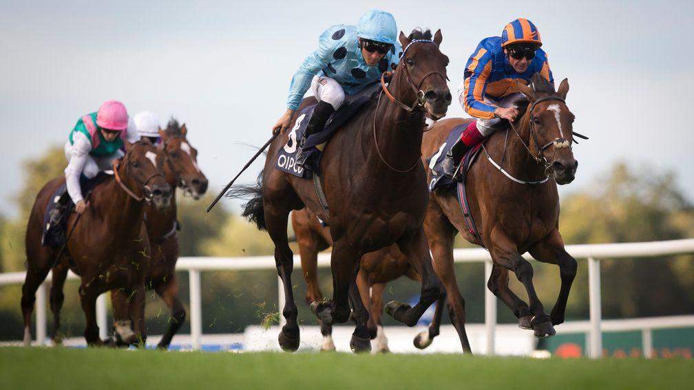 Almanzor: earned a rating of 129 after this victory in the Irish Champion Stakes