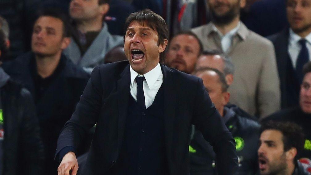 Chelsea Manager Antonio Conte reacts