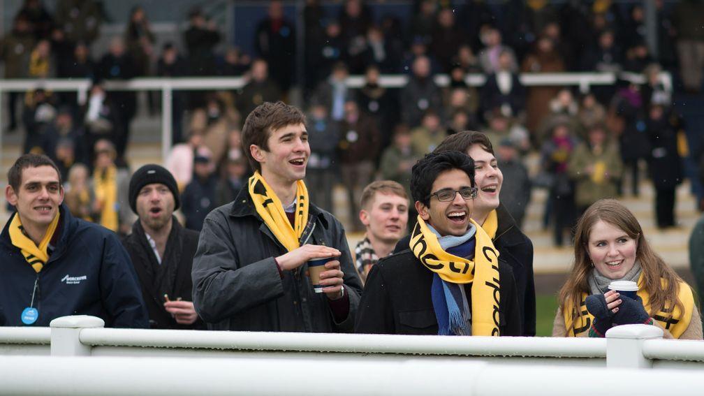 Young racegoers enjoying their day at Newbury - but how do we attract more of them?