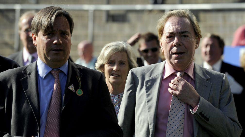 Lord Lloyd-Webber (right) with racing manager Simon Marsh